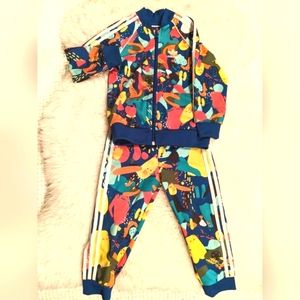 Adidas Originals Kids unisex Recycled Poly Track Jacket & Pants   multi-colored